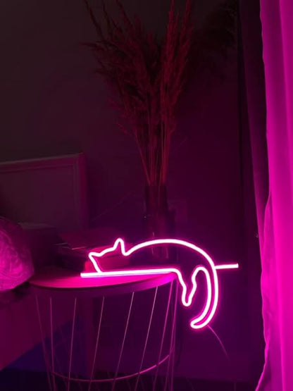 cat neon Sign | Art Decor Neon Light | Wall Art Signs Cute cat Decor | Gift LED Neon Lights | cat Wall Decor | Cat neon Decor