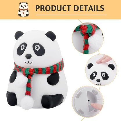 Panda Night Lamp, Panda Touch Silicone Lamp, 7 Colour Changing Light For Kids Bedroom, Usb Rechargeable,Birthday Gift For Girls And Boys (Close Eye), Multicolor, led