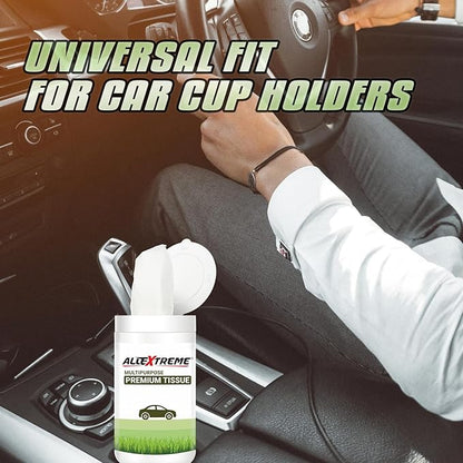 Portable Multi Purpose Tissues Cup Holder Cylinder Tissue Box Napkin Case 50 Pulls for car Home & Travel