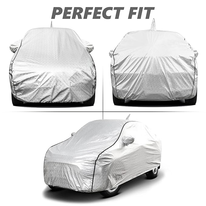 Waterproof Car Body Cover for Maruti Baleno with Mirror and Antenna Pocket, Soft Cotton Lining, Triple Stitched